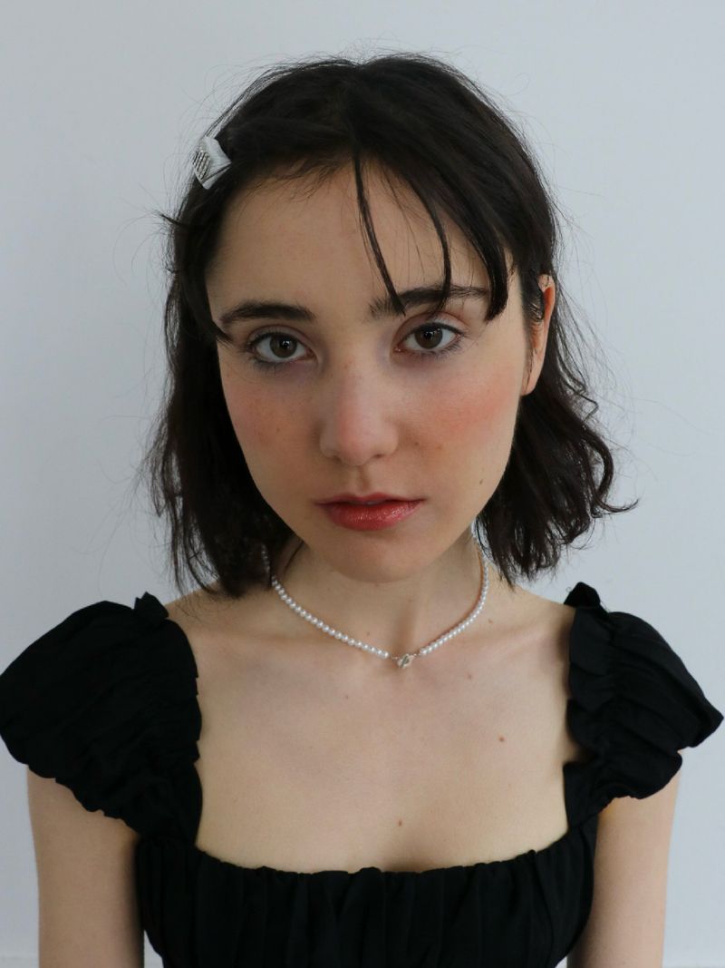 moi moi(モイモイ)の「Flower pearl necklace / silver(Accessories)」