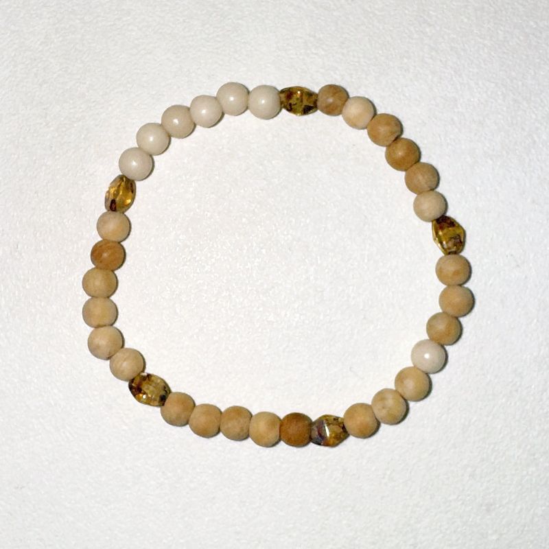 warm woodball bracelet (brown)