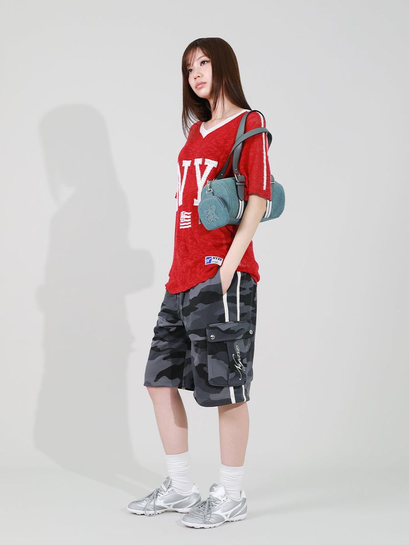 P.O.M POUCH CIRCULAR BAG (DENIM)