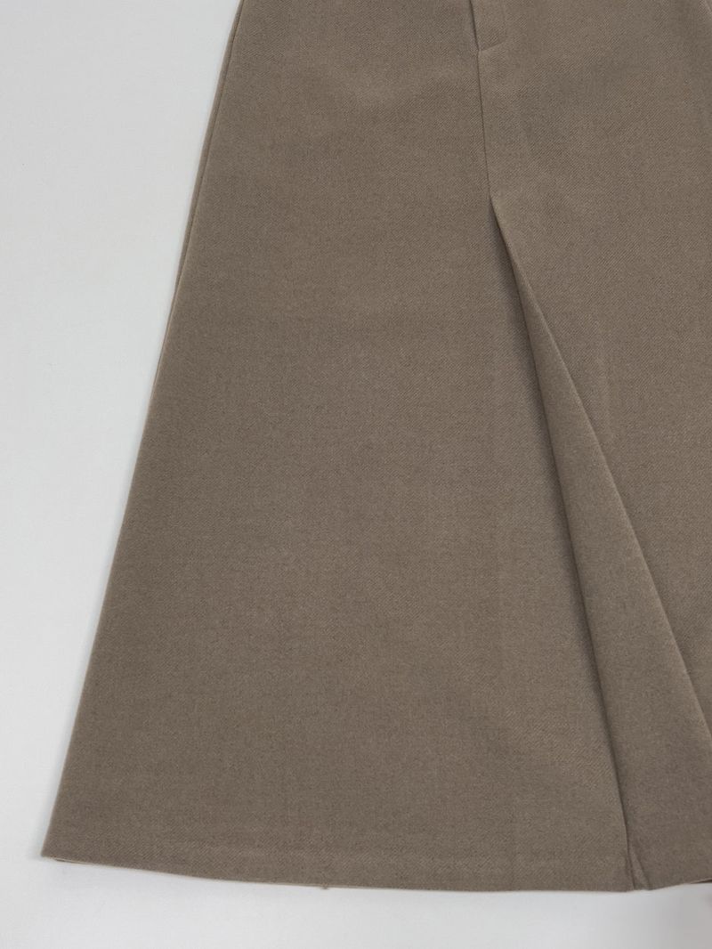 Maxi Wool A-Line Long Skirt
