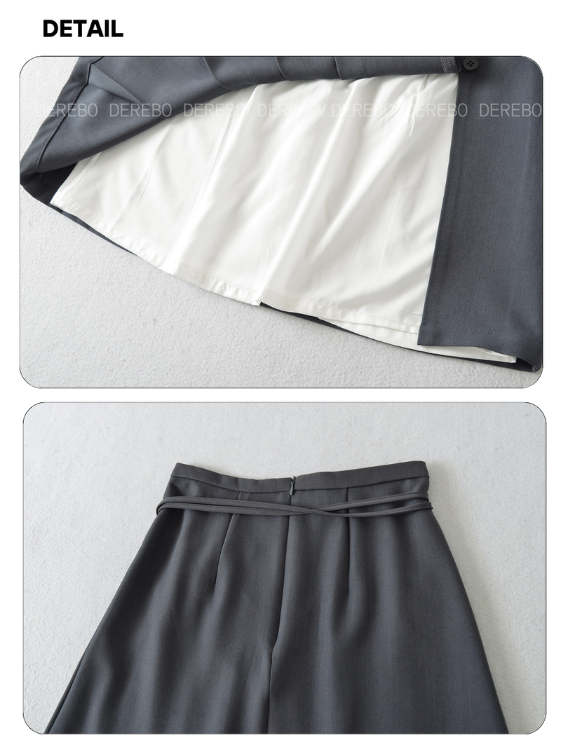 drawstring side pleats pleats skirt