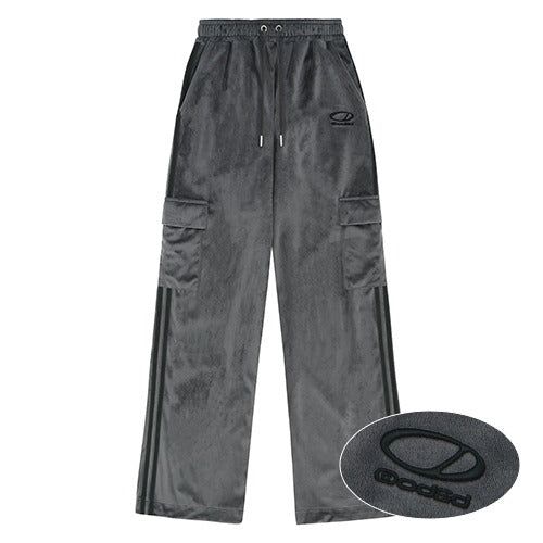 Velour Sporty Track Cargo Pants