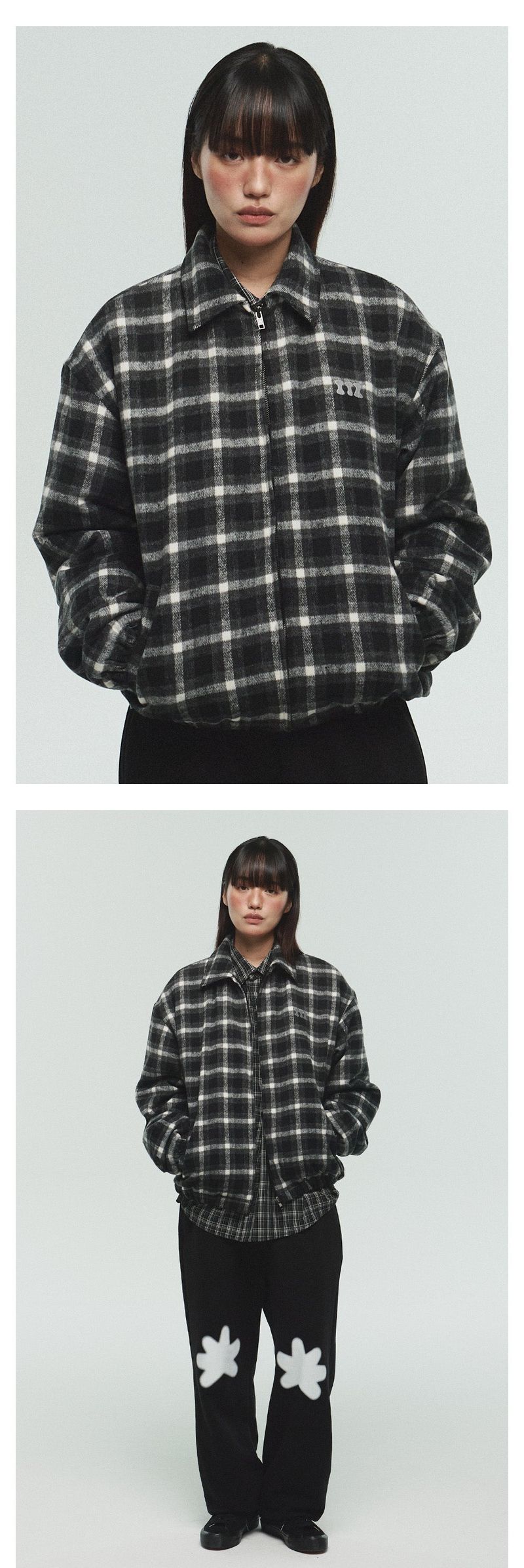 ITZ MINI LOGO CHECK JAR BLOUSON JACKET