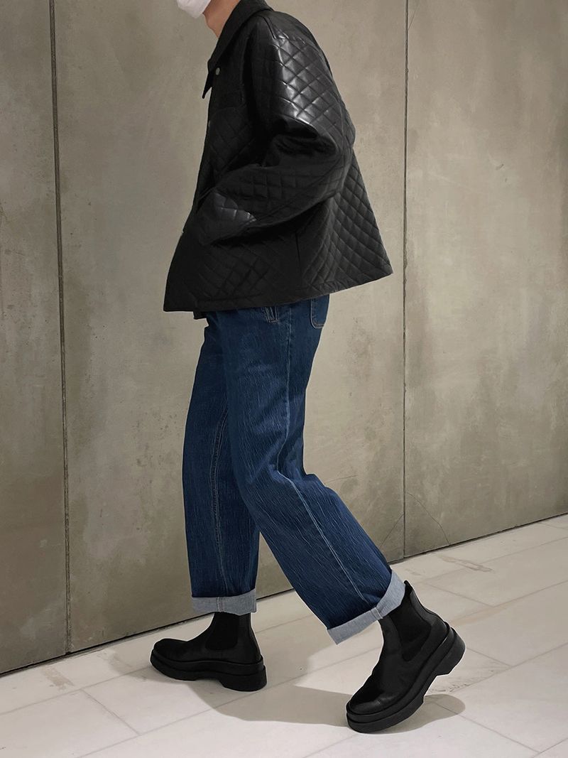 ASCLO Quilting Leather Jacket (2color)
