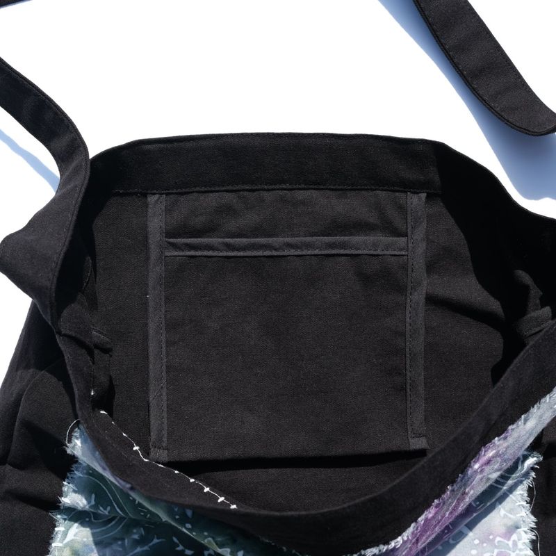 [Patchwork Canvas Bag] Reef Check - Sand