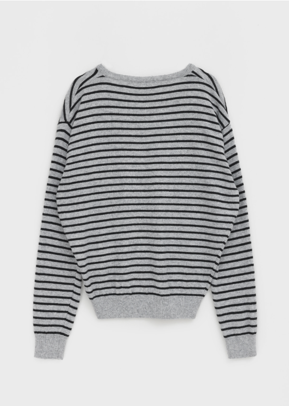[MADE] Derromell V-neck Stripe Knit