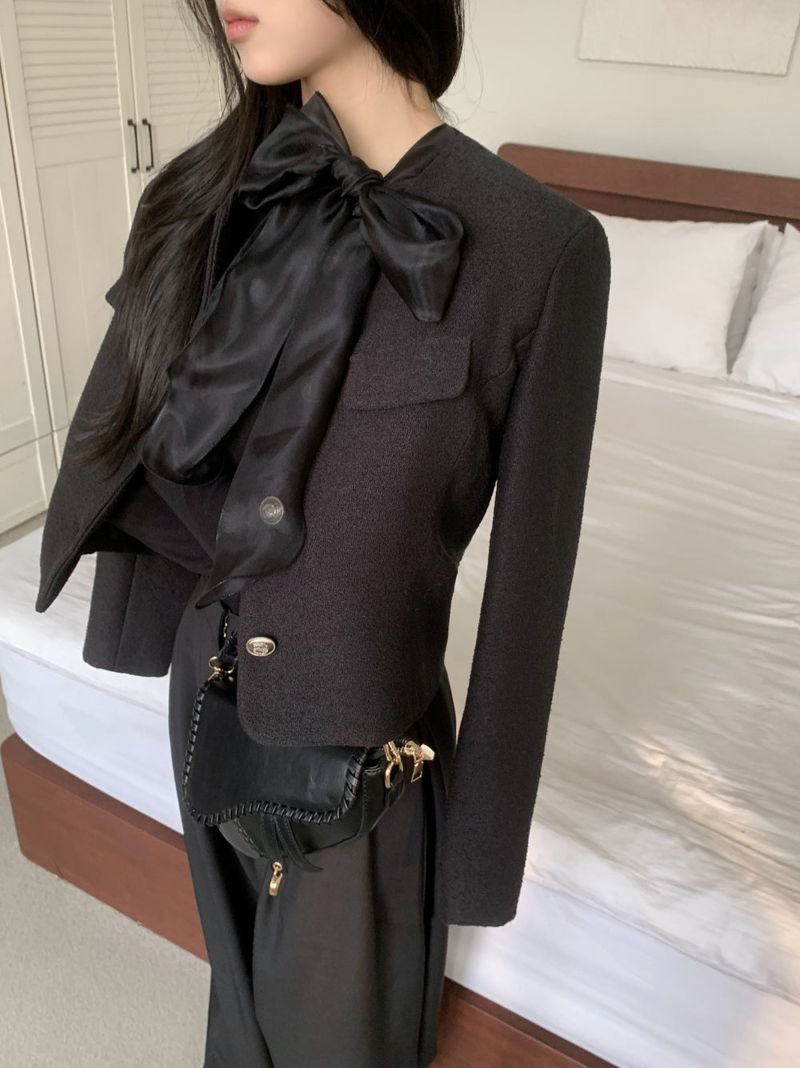 Tilly Tie Scarf Long Sleeve Top