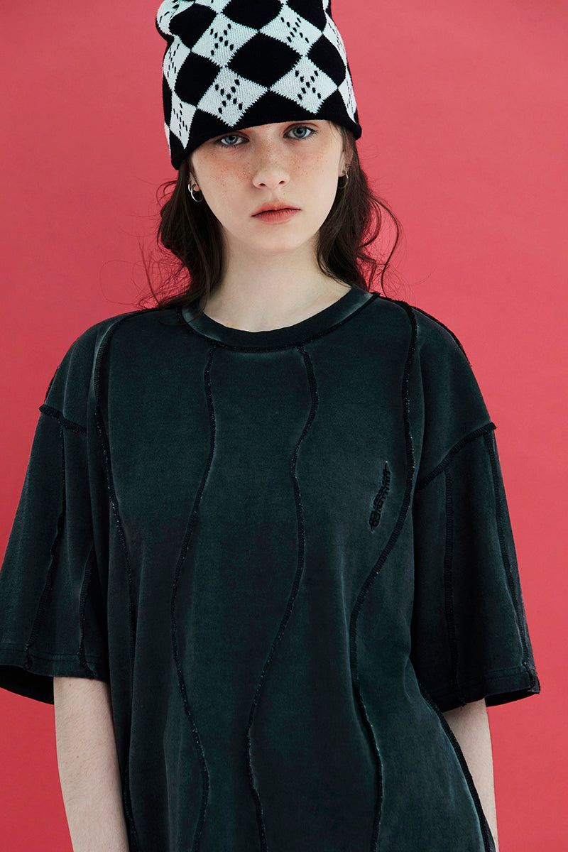 SPARKLING ARGYLE BEANIE / BLACK