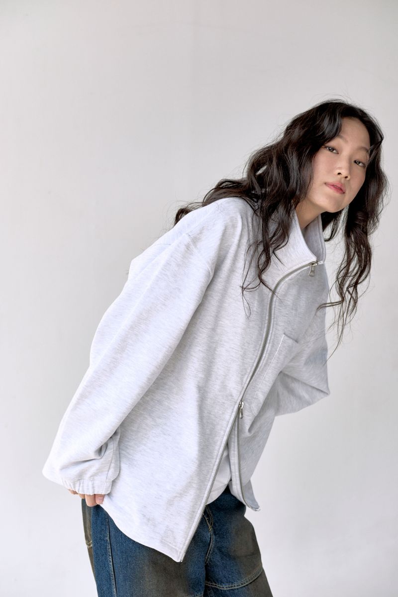 ALARM A ZIP UP HEATHER GRAY_UNISEX