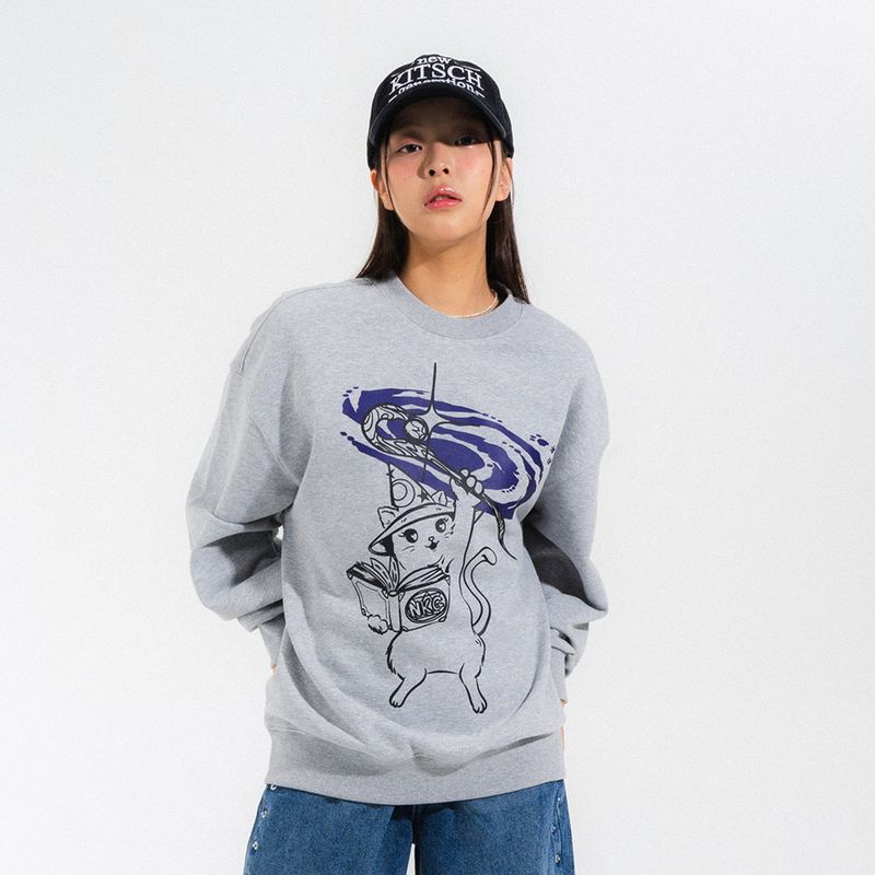 SUMMON CAT SWEATSHIRTS-MELANGE