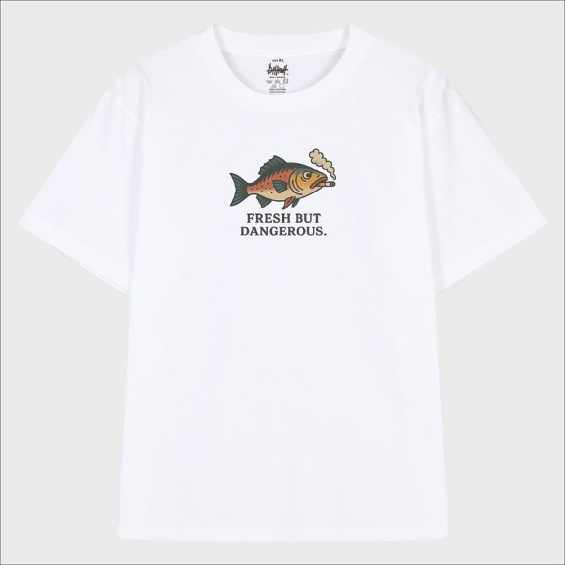 Smoke & Bite Angry Fish T-Shirt (3color)
