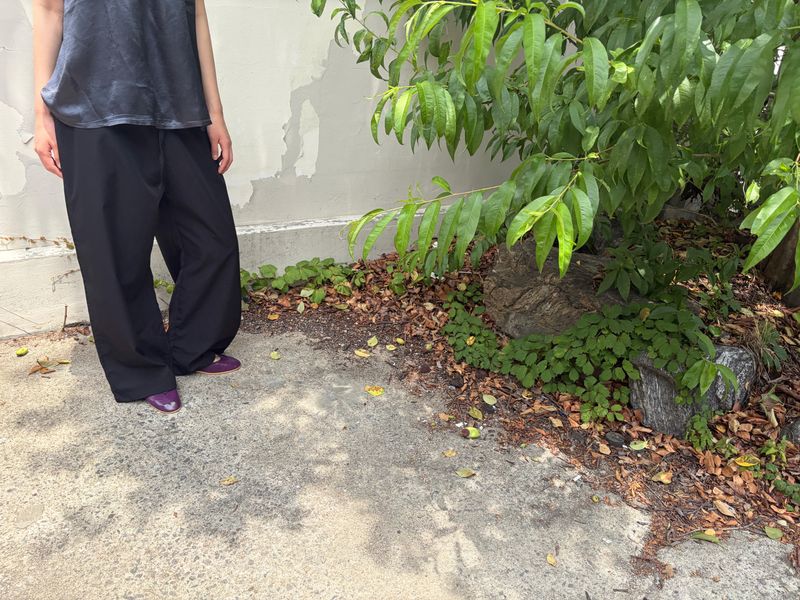 nylon wide pants