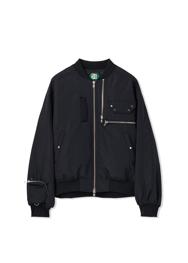 multi zipper bomber jacket