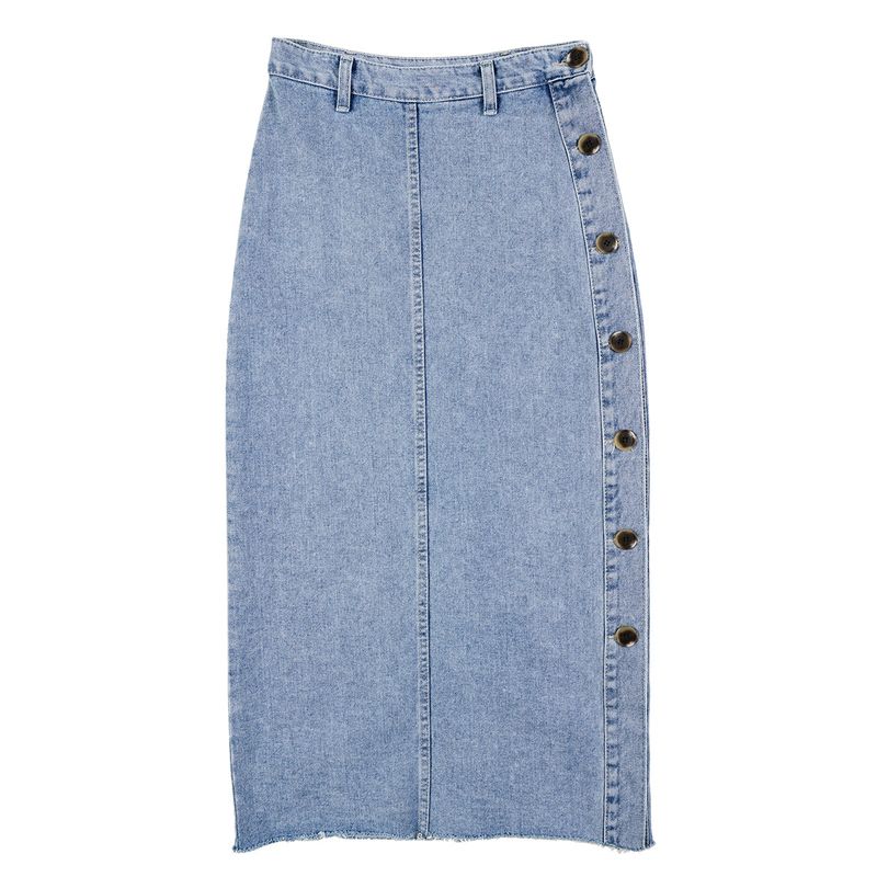 ラップデニムスカート / WRAP DENIM SKIRT_BLUE