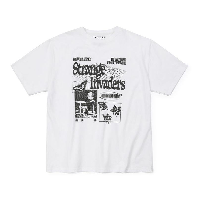 Express Holiday（エクスプレスホリデー）の「インベーダーズハーフTシャツ_ホワイト（トップス）」