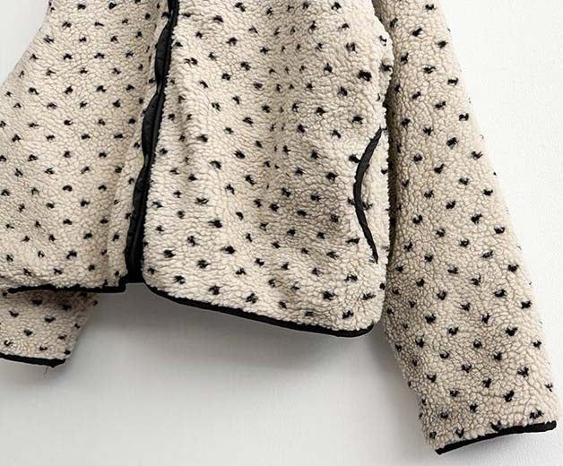 [Double-sided/Reversible*] PN Heart Pattern Fleece Hooded Jumper