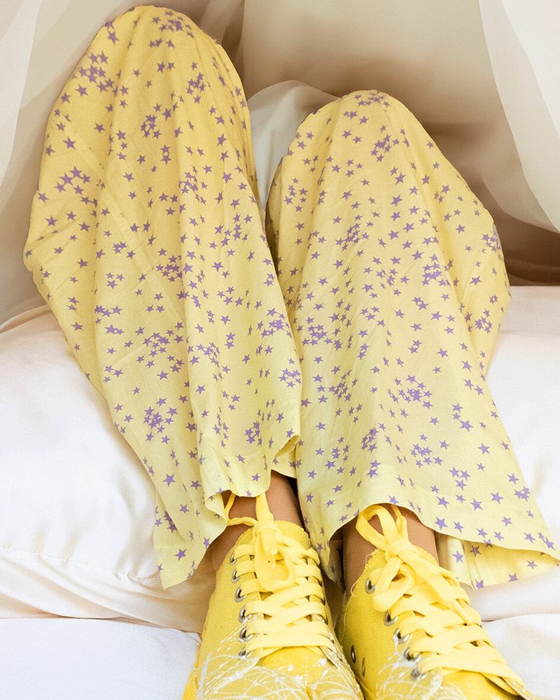 Star Pattern Pajama Set (yellow)