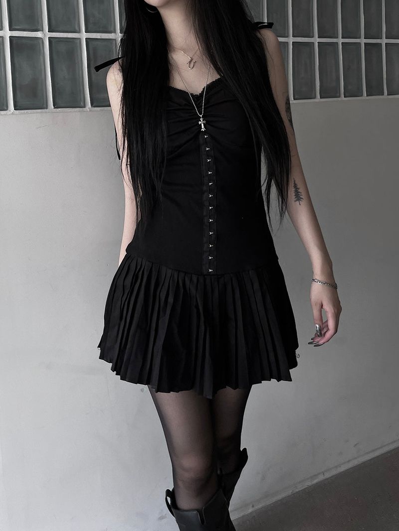 corset strap mini one-piece (2color)