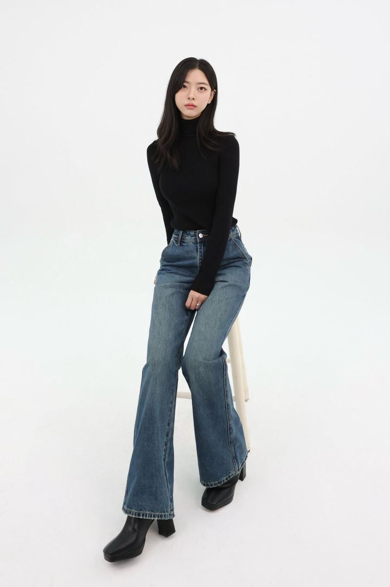 SIGNATURE LOGO FLARE DENIM code 26007