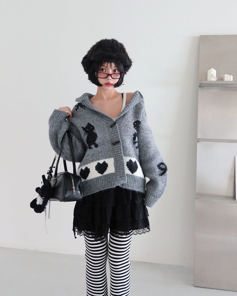 Earrings Roll Up Fur Truffer Hat