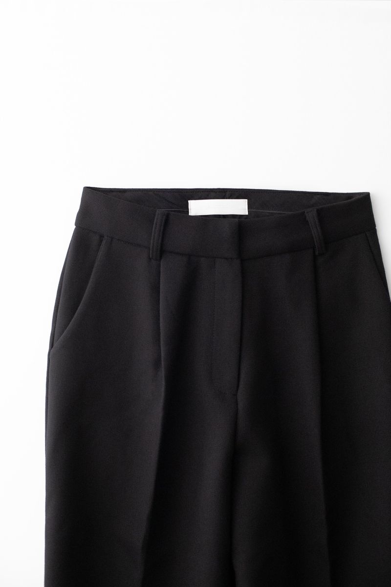 Semi wide pants (Black)