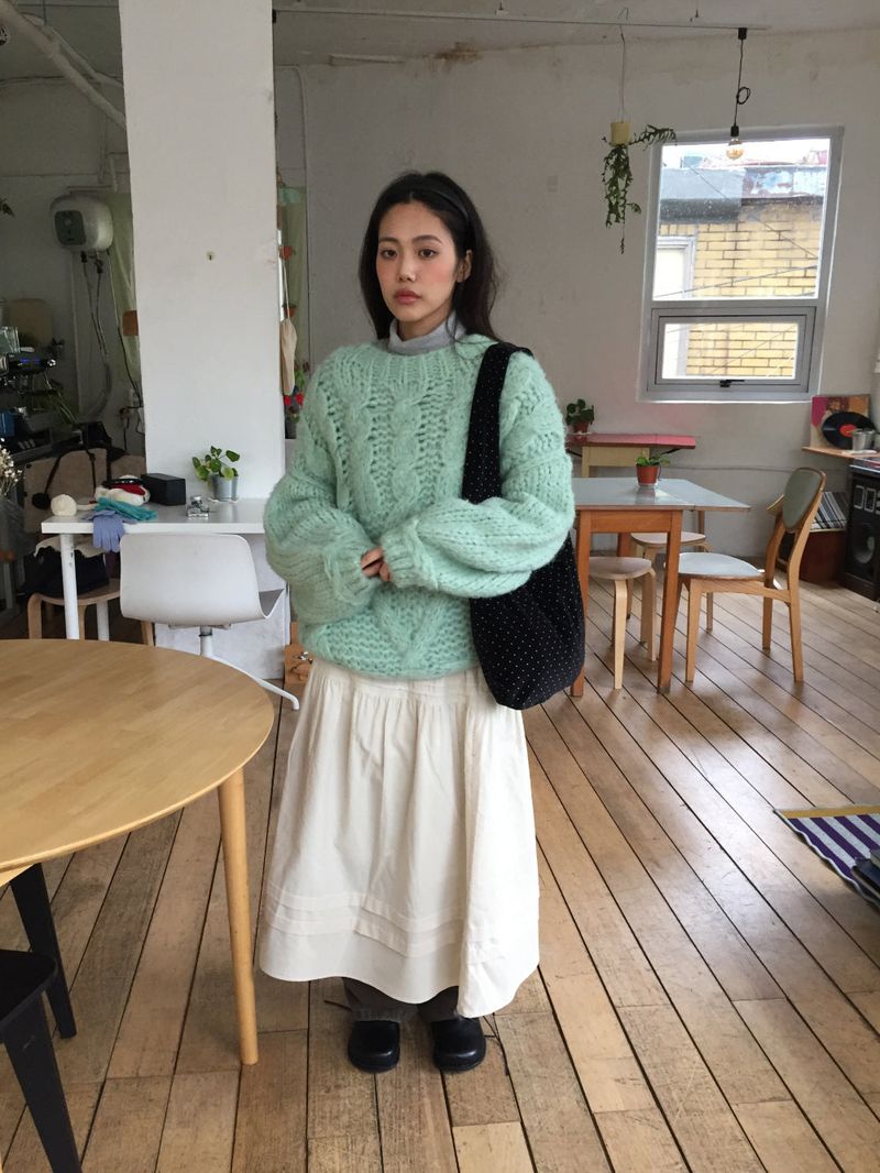 Puff reversible dot bag (2color)