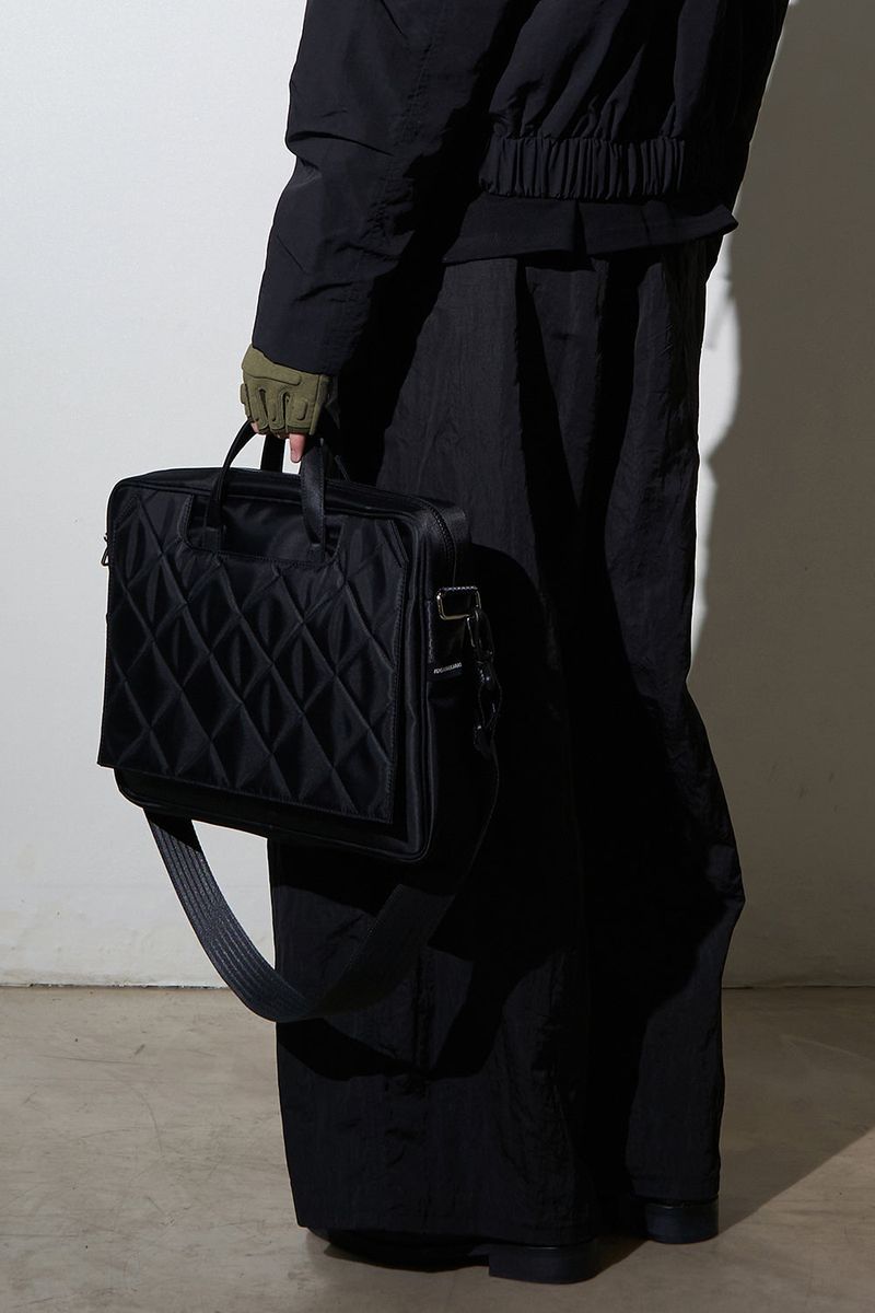 Nylon Quilted Briefcase