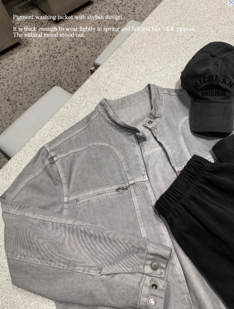 Filed Named Pigment Biker Jacket