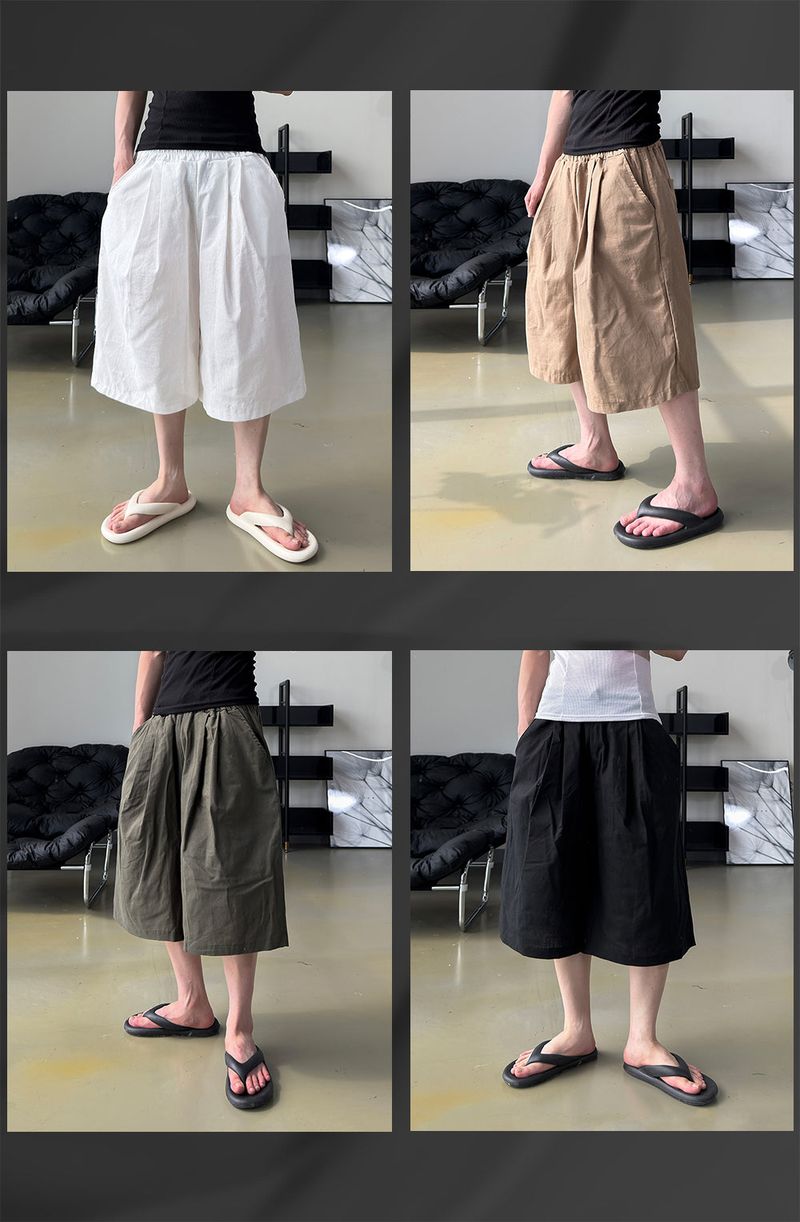 Rok Linen Pintuck Bermuda Pants