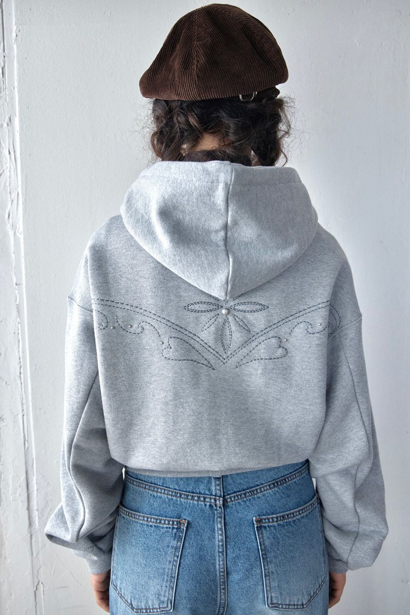 WESTERN BOLD STITCH HOODIE - MELANGE