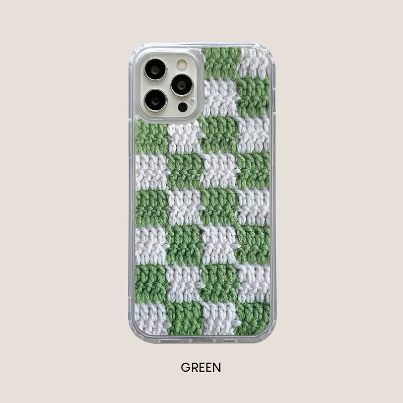 CHECKERBOARD HARD JELL CASE_GREEN