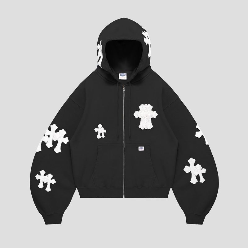 PARAGRAPH(パラグラフ)の「WHITE CROSS ZIP HOODIE(Tops)」