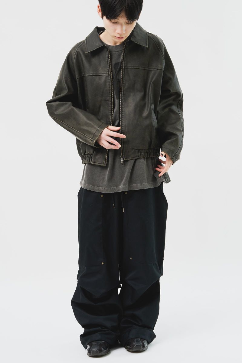 Dex Washed Leather Jumper (2color)