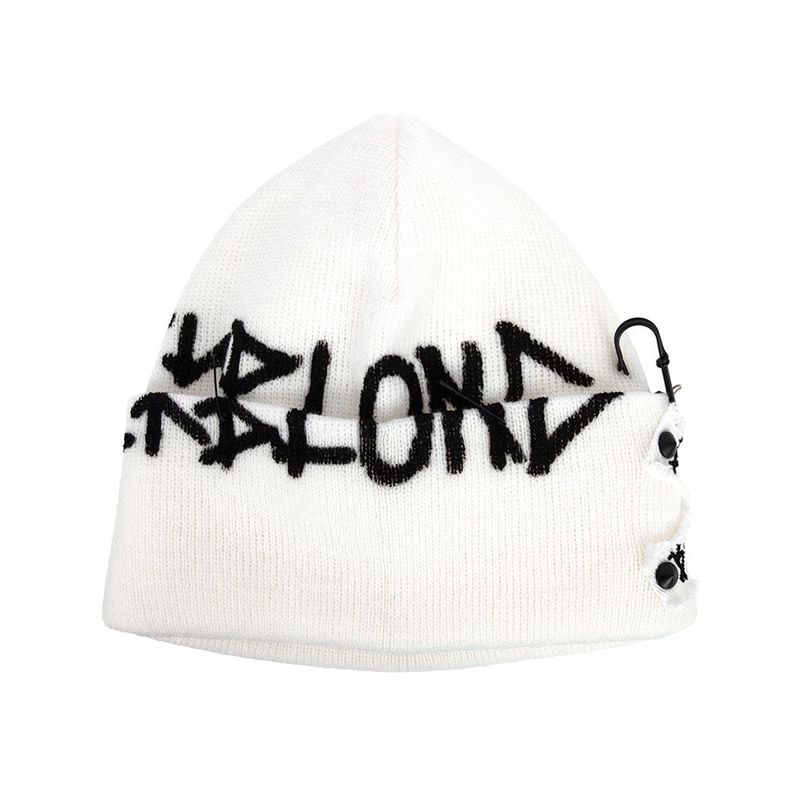 BBD Graffiti Logo Patch Beanie (White)