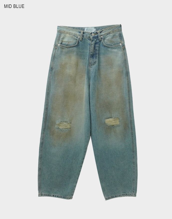 Dirty damage denim pants