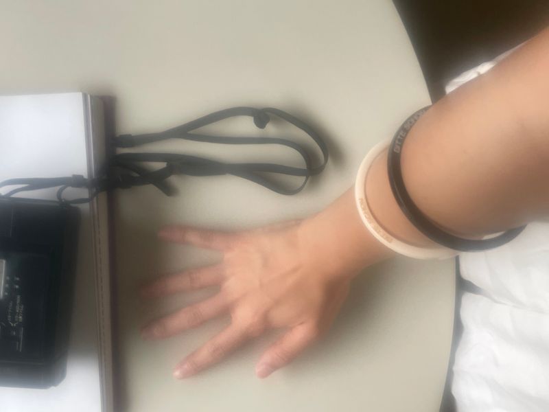 bitte schon logo bangle bracelet (2 colors set)