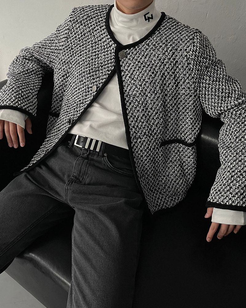COZINESS（コジネス）の「CR Maison Tweed Crop Jacket (2 colors)（Jackets/Outerwear）」