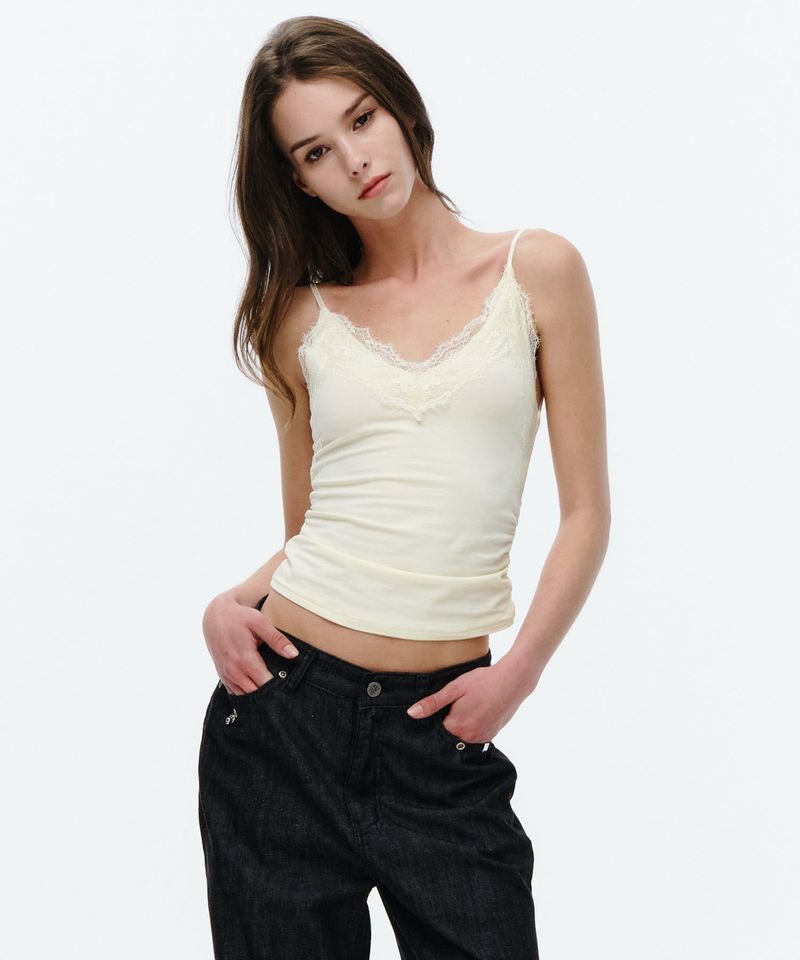 lace sh top (yellow)