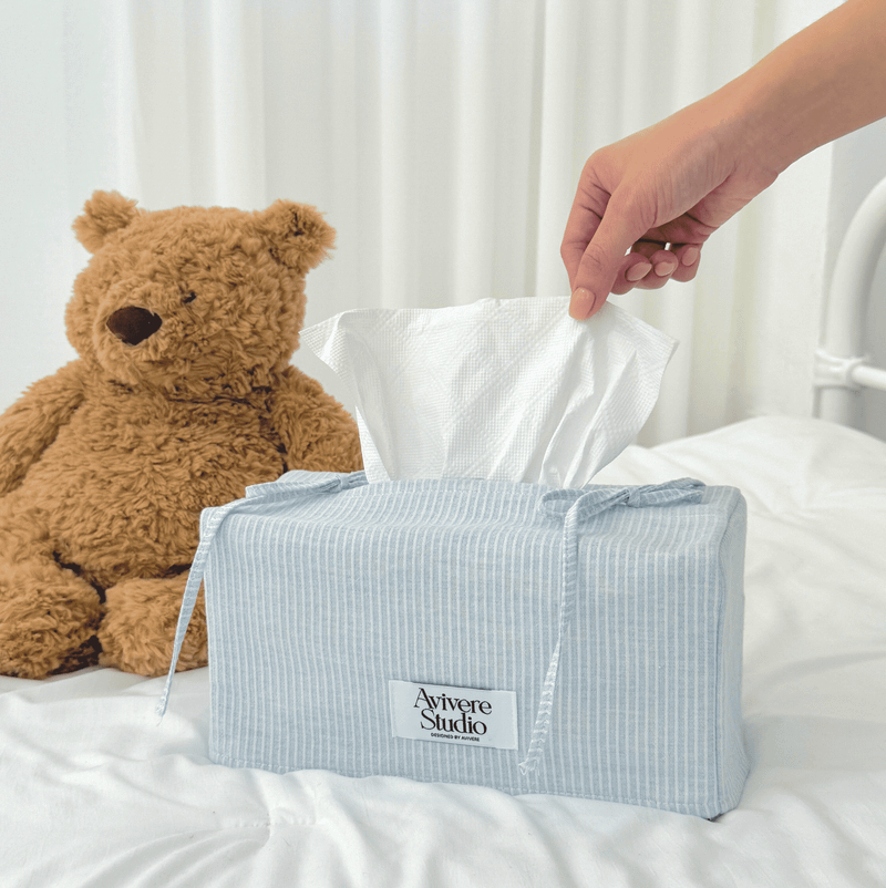Avivere tissue cover_stripe skyblue