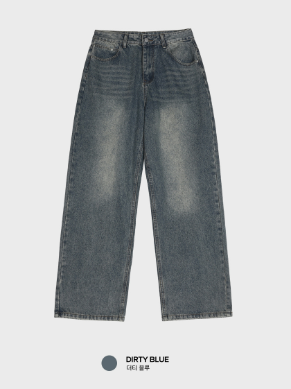 Nechis Washed Wide Denim Pants