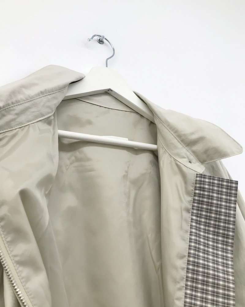Petit check frill blouson (2color)