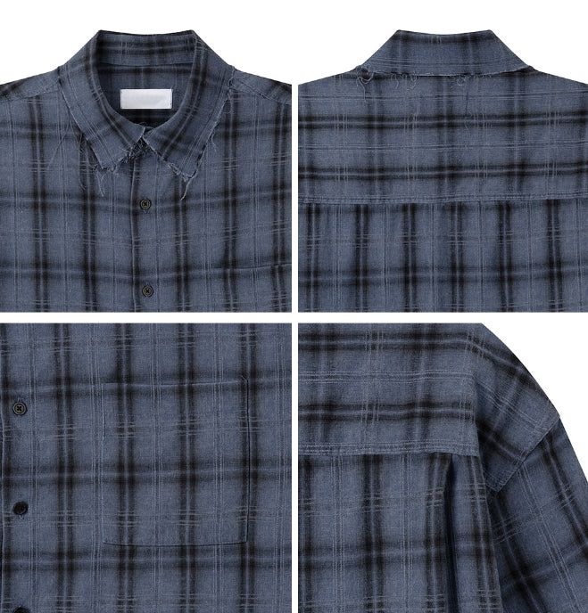 Kaan Cutting Check Shirt