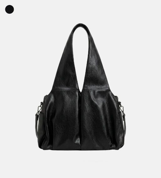Soft leather over fit shoulder bag