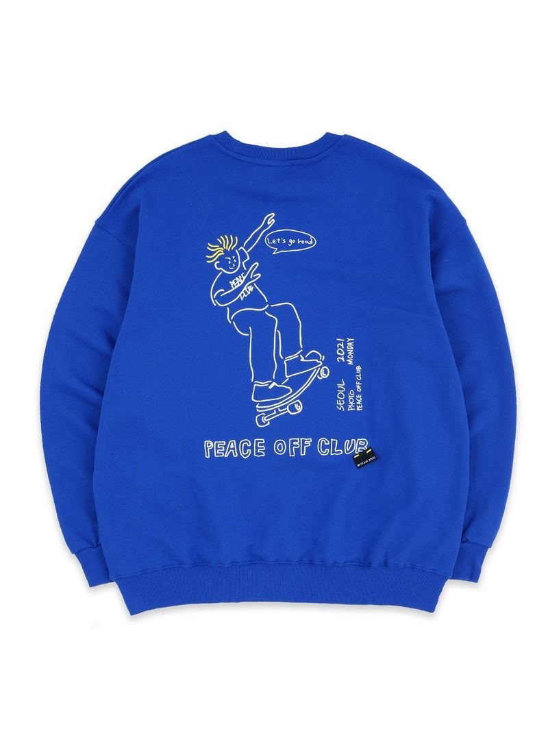 peaceoffclub（ピースオフクラブ）の「Board_Boy Sweatshirt BLUE（Tops）」