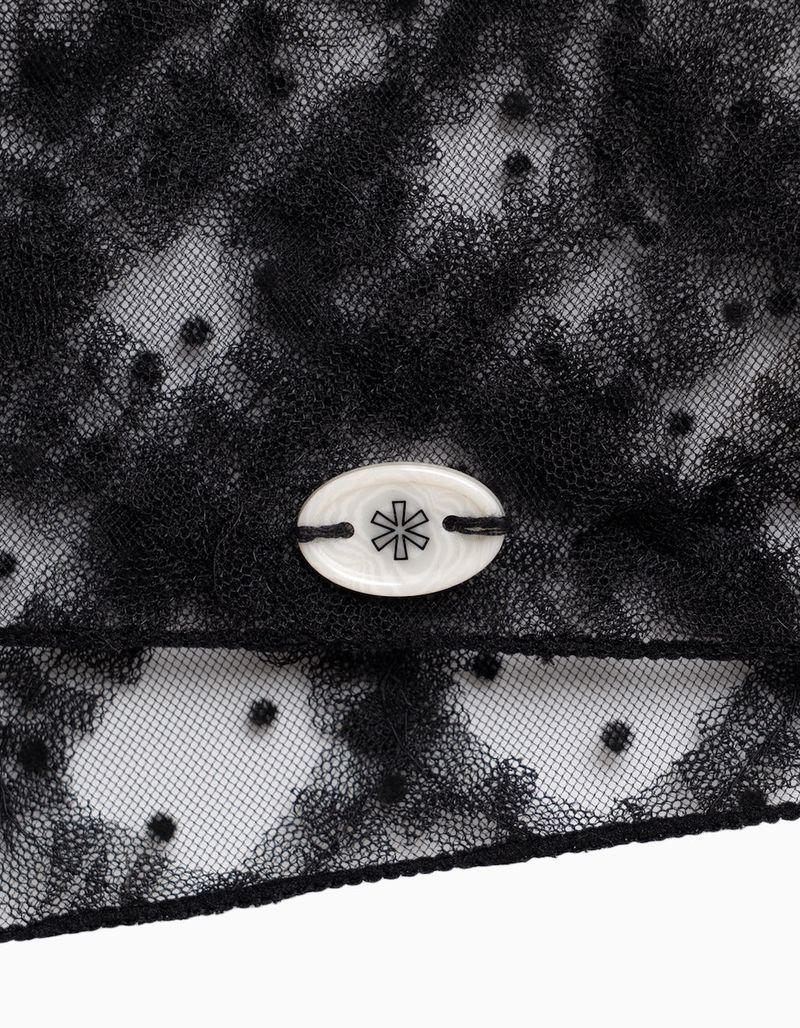 DOT LACE SCARF (BLACK)