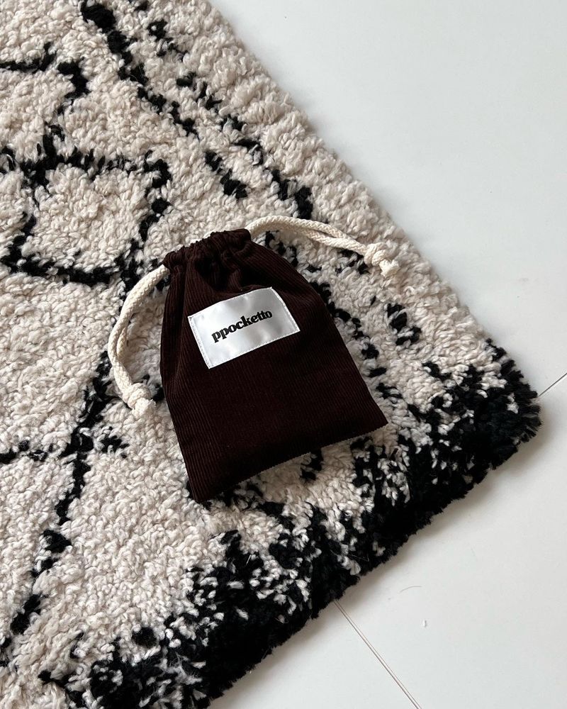 ppocketto corduroy string pouch