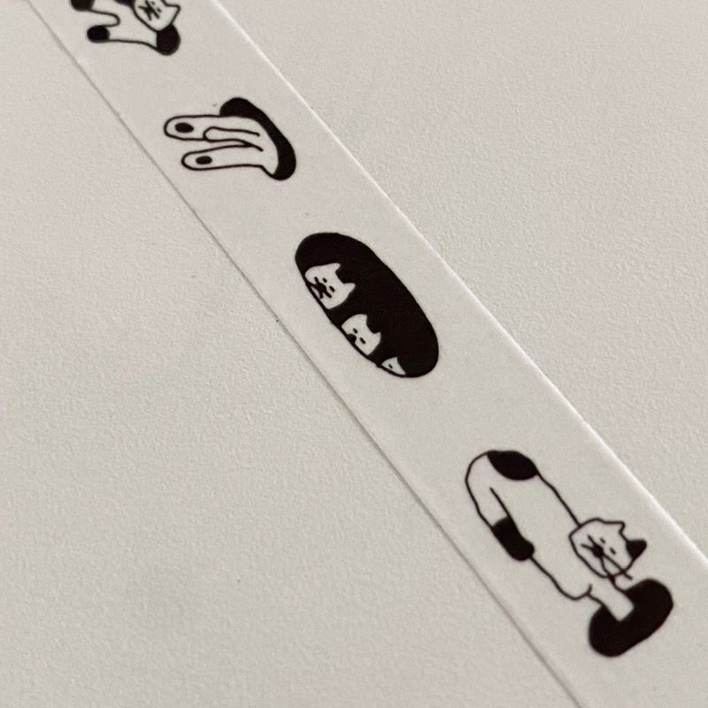 Cat masking tape in a pit