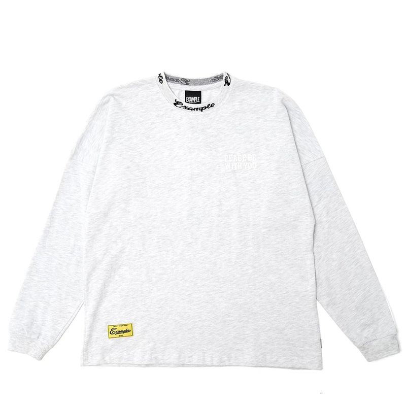 EXAMPLE CURSIVE CIRCLE LOGO BIGCOLLAR L/S TEE