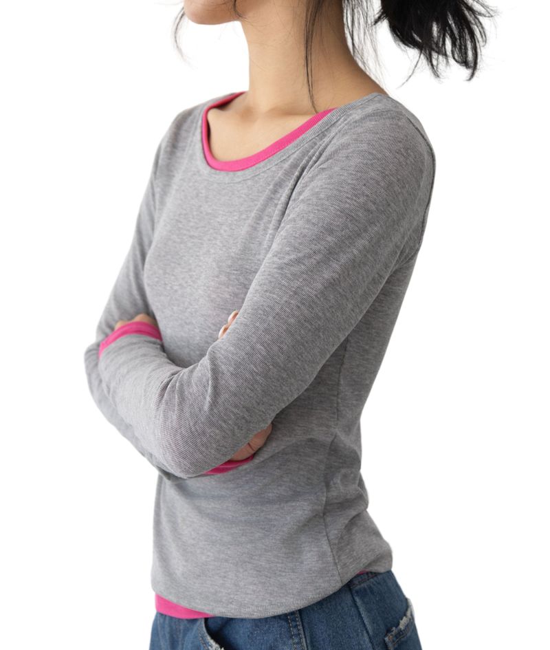 Duo U-Neck Long Sleeve T-Shirt