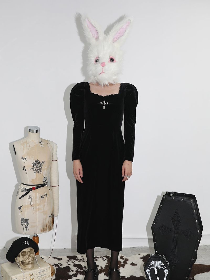 CLUT STUDIO(クラットスタジオ)の「0 5 vampire velvet dress(Dresses)」